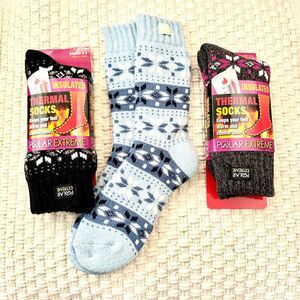 Polar Extreme Insulated Thermal Cozy Winter 3 Pack Socks